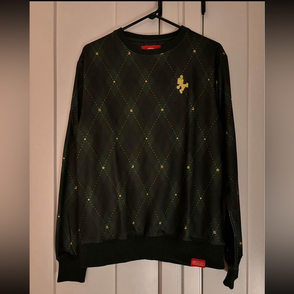 Super Mario™ - Green Argyle Sweatshirt NWT - Picture 4 of 8
